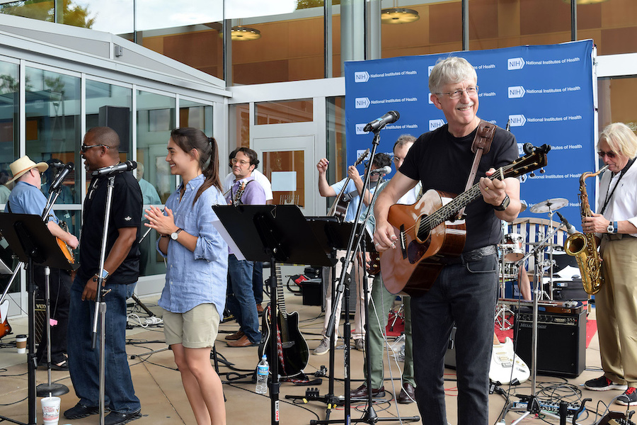NIH Director Dr. Francis Collins performs with his band