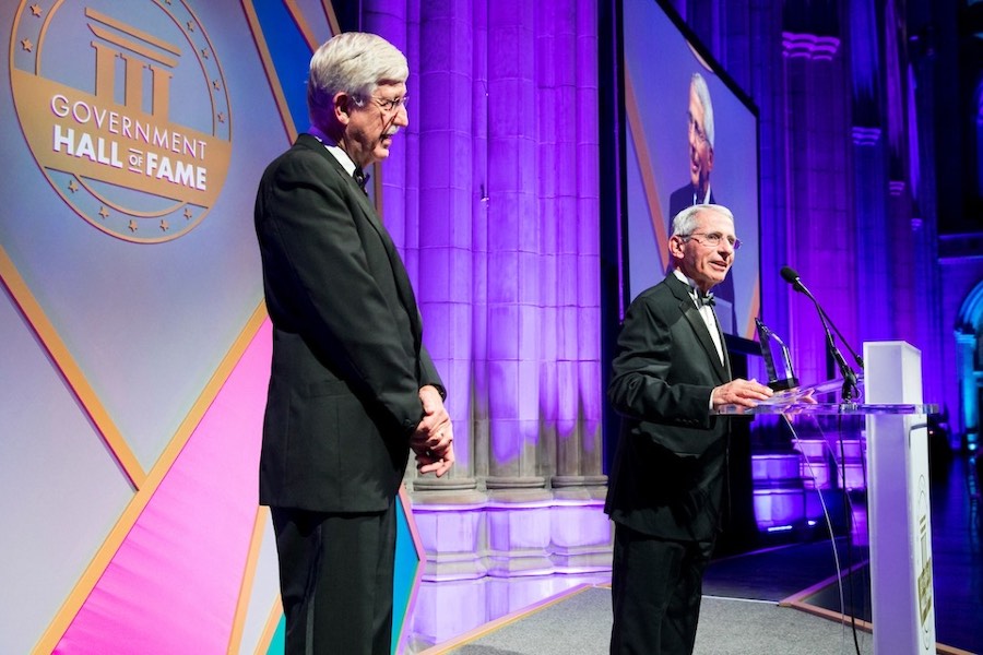 Dr. Anthony Fauci speaks at the Government Hall of Fame gala in Washington