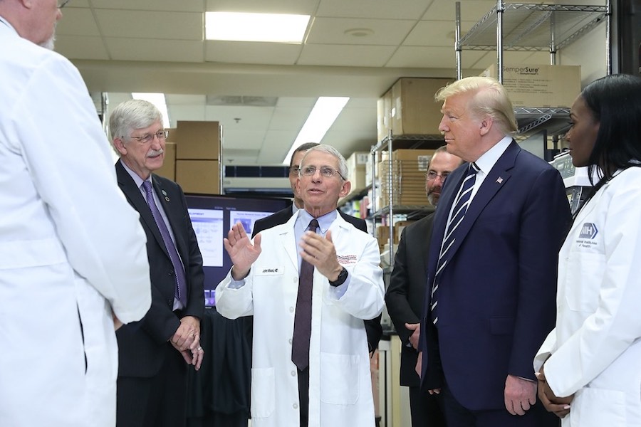 President Donald Trump visits NIH